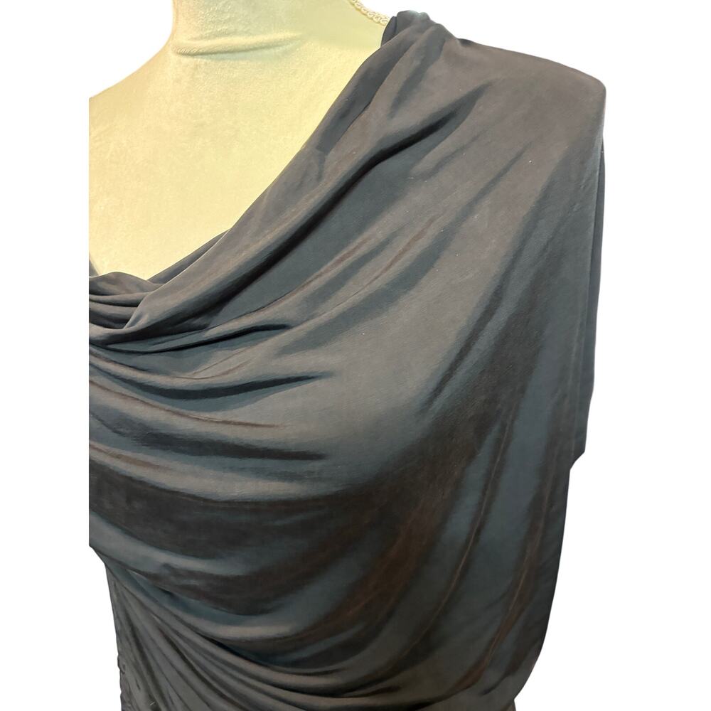 All Saints Black Spitalfields Cocktail Midi Dress Size 6 - Picture 9 of 14